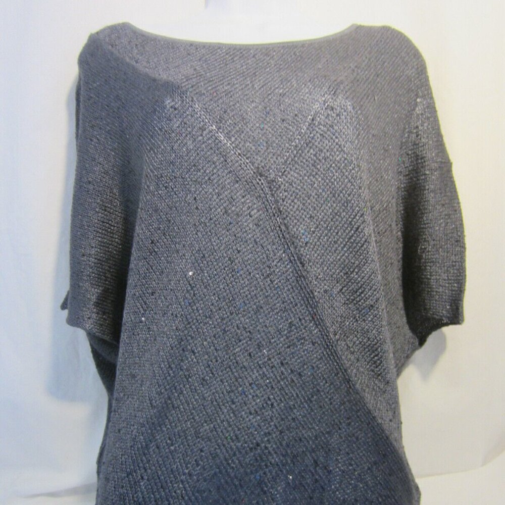 MADDY M gray knit raglan Sweater top Women M - NWT